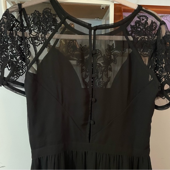 Kimchi Blue Women's 6 Black Lace Short Sleeve Lined Dress - Picture 7 of 10